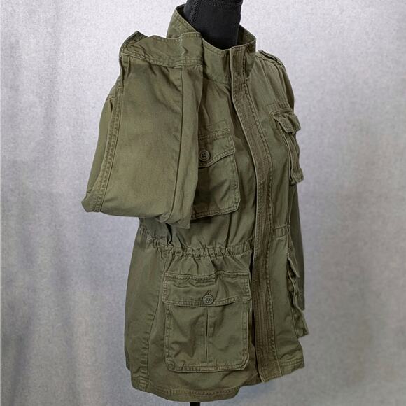 Crazy 8 Green Military Style Jacket for Girls, Size XL 14  100% Cotton - Picture 13 of 14